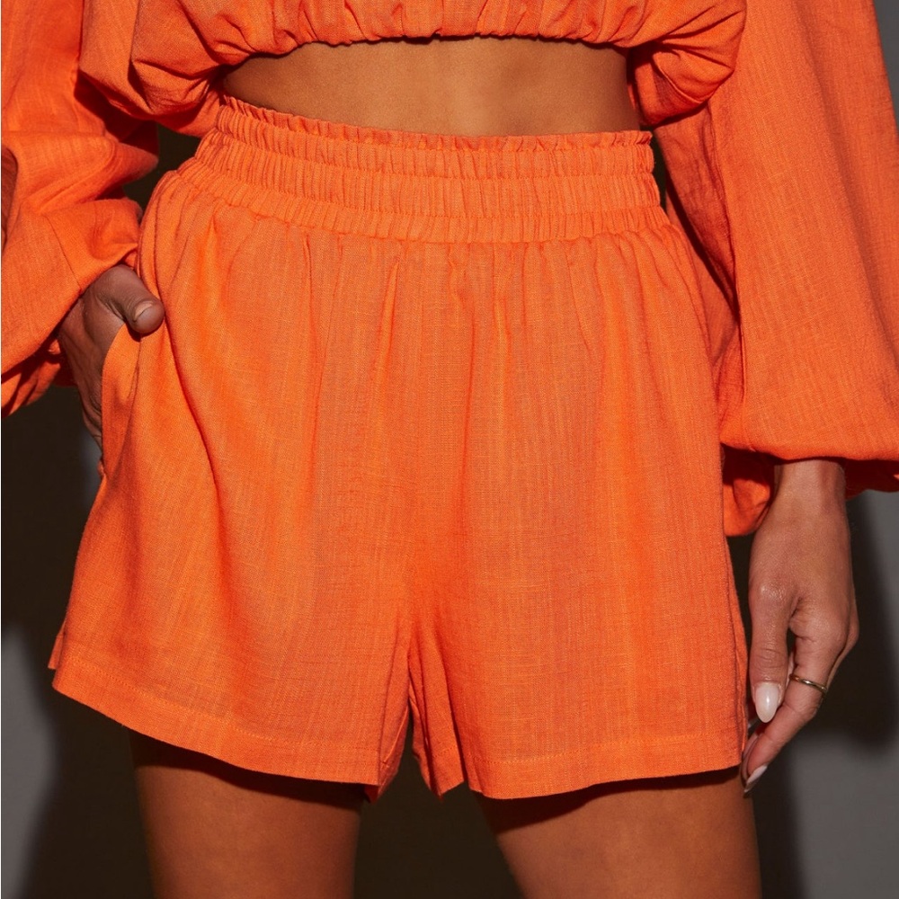 NWT Mable Orange High Rise Elastic Shorts